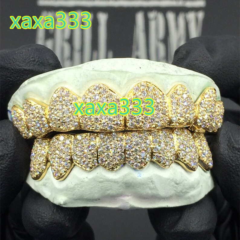 18k Gold Teeth Grillz Moissanite Diamond Teeth Grillz