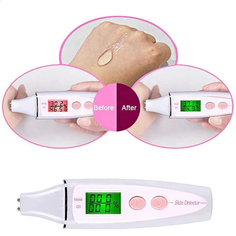 Bio Technology Sensor LCD Precise Detector Digital Skin Oil Moisture Tester for Face Care Lady Beauty Tool Women Spa Monitor 250523