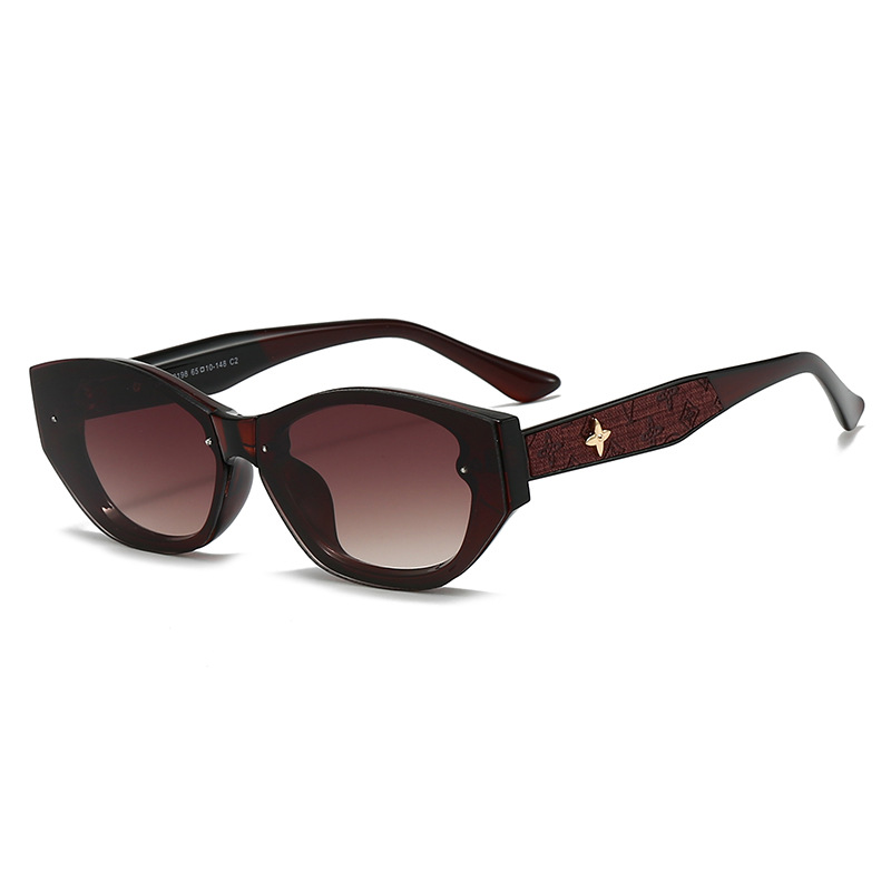 2025 hot free shipping Fashionable frameless sunglasses for women light luxury sunglasses UV resistant large frame versatile glasses for women men