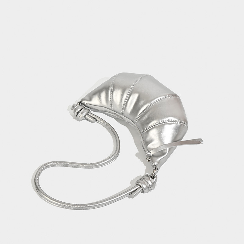 designer Halter Neck Mini Coin Purse Cute Croissant Design Sense Niche Mini Shaped Crossbody Lipstick Earphone Small Bag