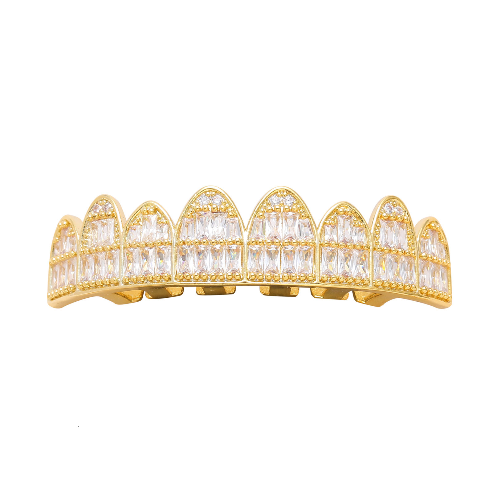 Hip Hop Jewelry Eight Teeth Bracelets T-Square Moissanite Halloween Decoration Jewelry Personalized Funny Mens Accessories moissanite