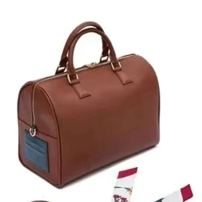 Boston Design Mute Bostons Crossbody Bags with Silk Scarf Fashion Large Capacity Organizer Shoulder Bag Unisex Handbag