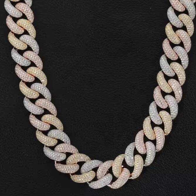 Top Quality 22mm 480 Grms Miami Iced Out Ready to Ship 10k Gold VVS Lab Grown Dia Chain Cuban k