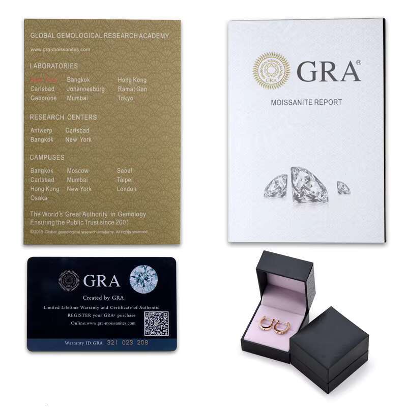 Earrings Wholesale Bulk 1.2mm Moissanite Diamond 925 Sterling Silver Classic Fashion Jewelry Earrings Hoop Earrings for Women