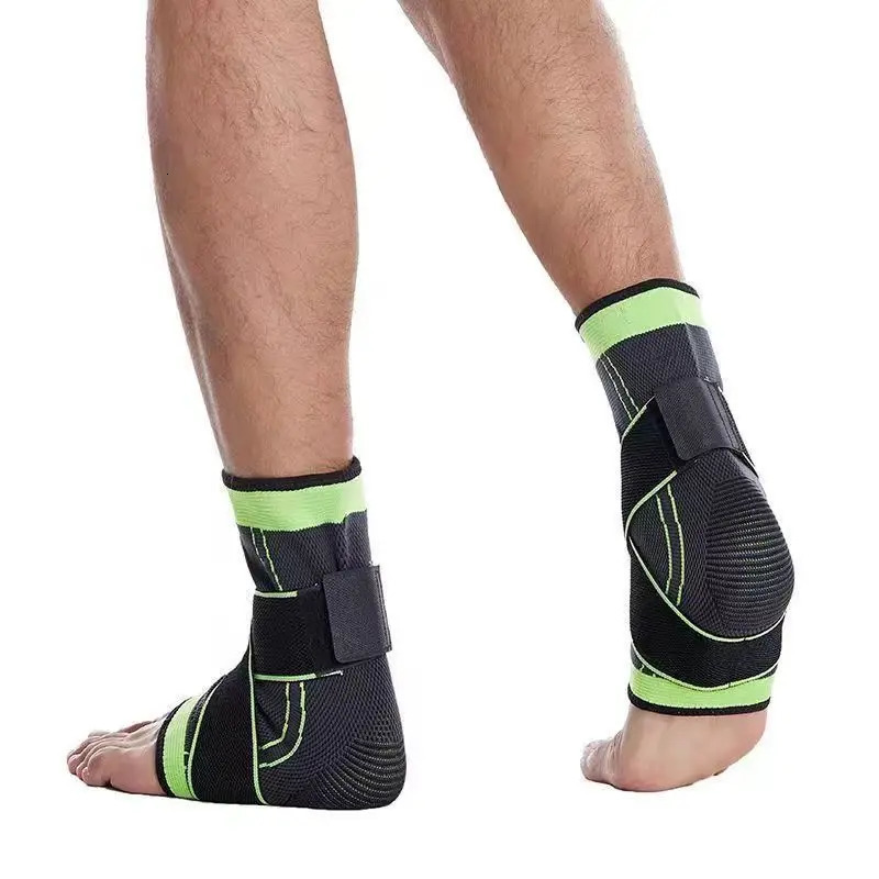 Adjustable Ankle Support Compression Brace Protector for Running Soccer Basketball Nylon Knitted Gym Bandage Strap 250530