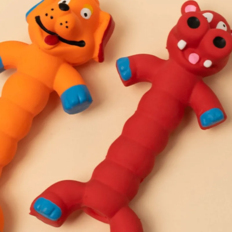 Rubber Dog Chewing Pet Toys Wholesale Funny Animal Shape Dog Toy Molar Teeth Cleaning Made of Latex Material Can Sound for Playing Puppy Toy 3pcs/Pack