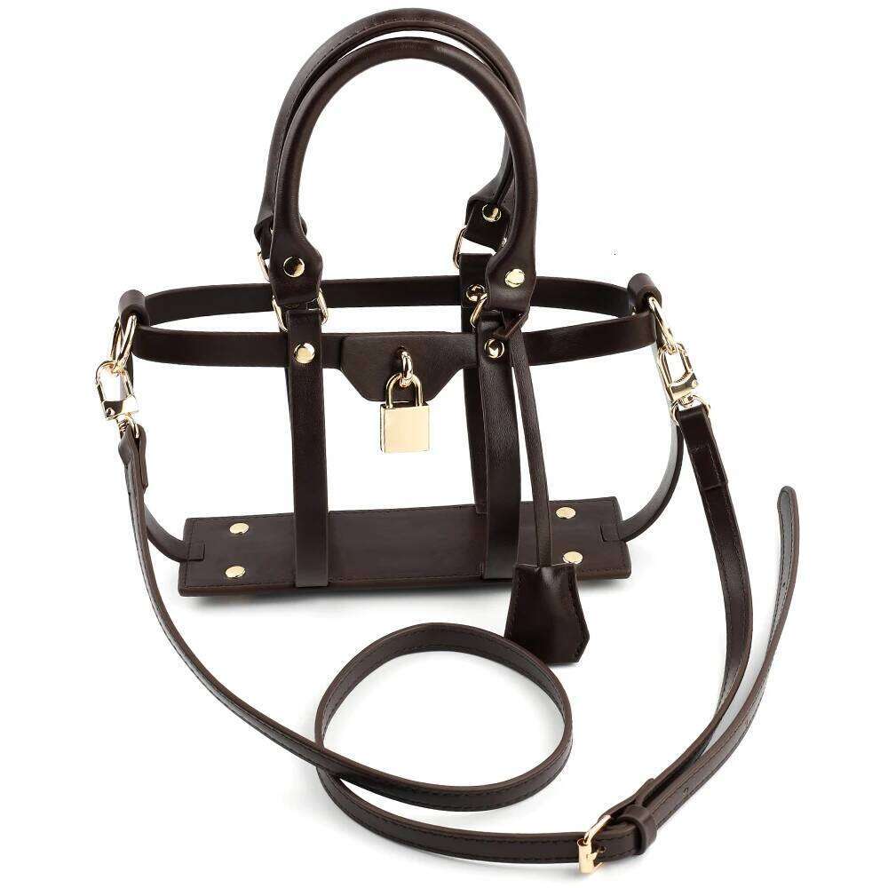 Leather Encasement Conversion Kit Hollow Handmade Tote Messenger Set Adjustable Crossbody Shoulder Strap for Bag