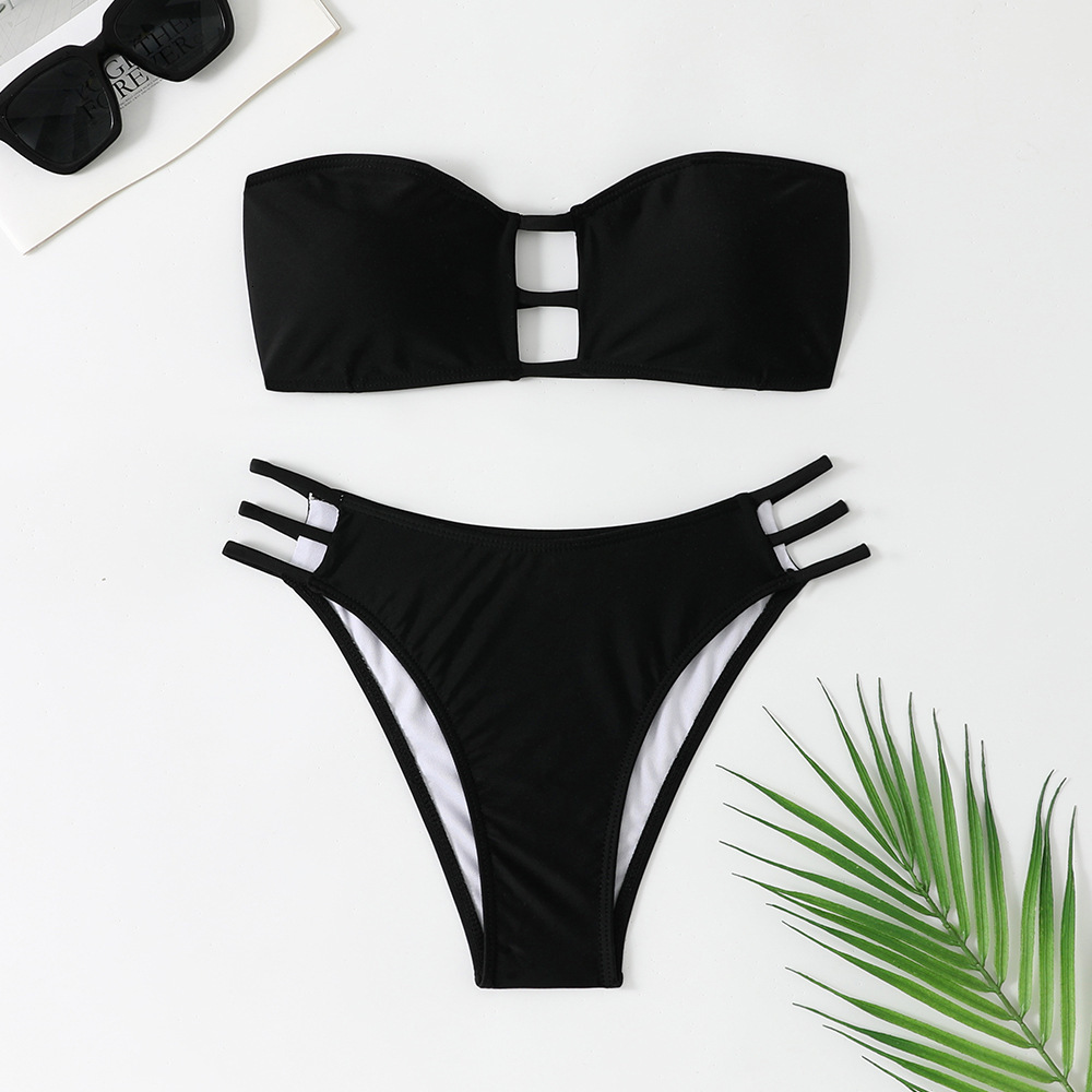 Outdoor Summer Beach Sexy Womenfree Shipping 2025 New Designer Shoes 2025 New Strapless Hollow Sexy Triangle Swimsuit Women's Beach Bikini