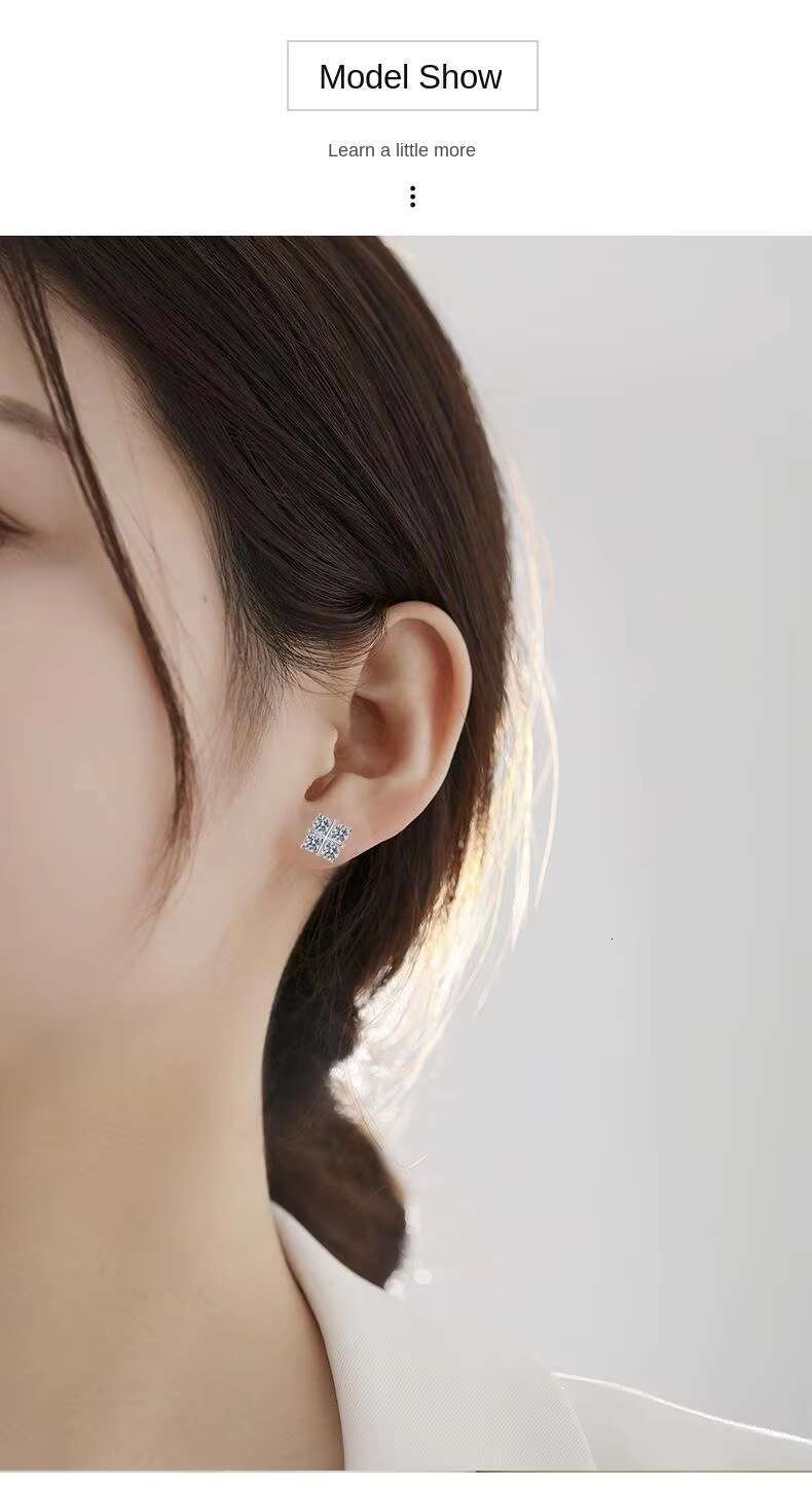 Stylish round Silver Design Moissanite Stud Earrings Romantic Sparkle Gifting Idea