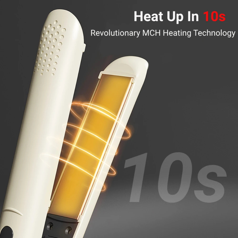 2 in 1 Professional Hair Straightener with 4 Gears Heat Ceramic Ionic Fast Heat-Up Negative Ion Hair Flat Iron Lcd Display 250529