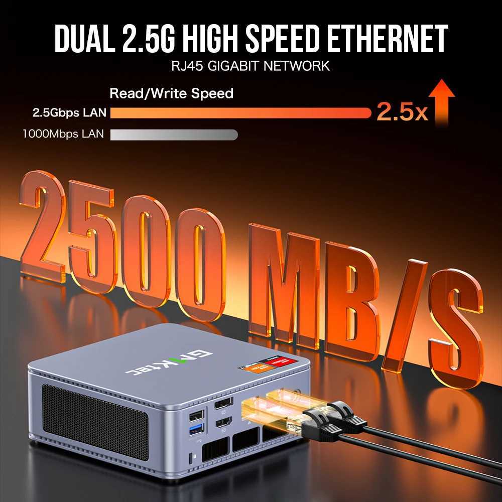 GMKtec K6 Mini PC AMD R7-7840HS 8C/16T 16GB DDR5 512GB PCIe 4.0 SSD Mini Desktop Computer Window 11 Pro WiFi 6E/BT5.2 Type-C X250602