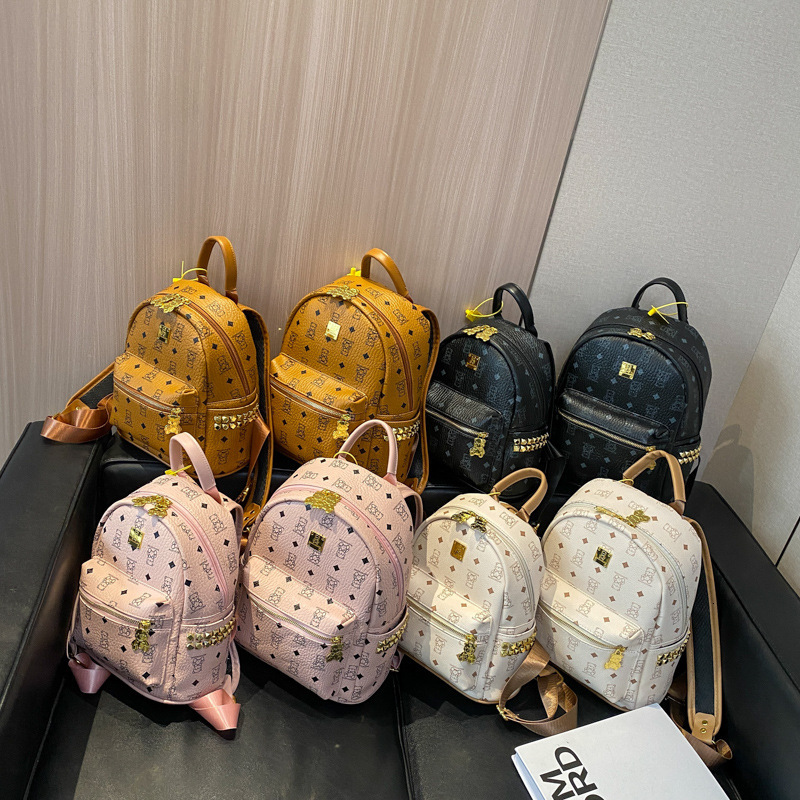 Free Shipping Birthday Gift Cute Bear Commuter Backpack 2025 New Trendy Female College Student Outdoors Designer Bag Backpack Large Capacity School Ba