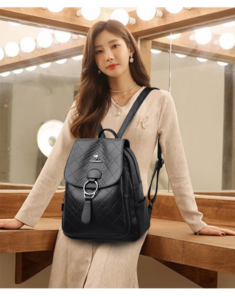free shipping outdoors Designer bag Women's Fashion New Korean Style Simple Backpack for Students, High-End Lightweight Soft Leather Travel Small