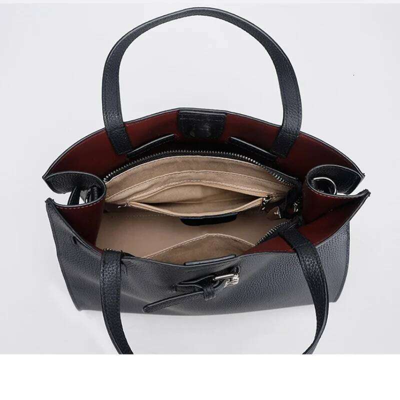 Genuine Handbag 2025 New Soft Leather High-End Feeling Top Layer Cowhide Large Capacity Commuting Shoulder Crossbody Bag