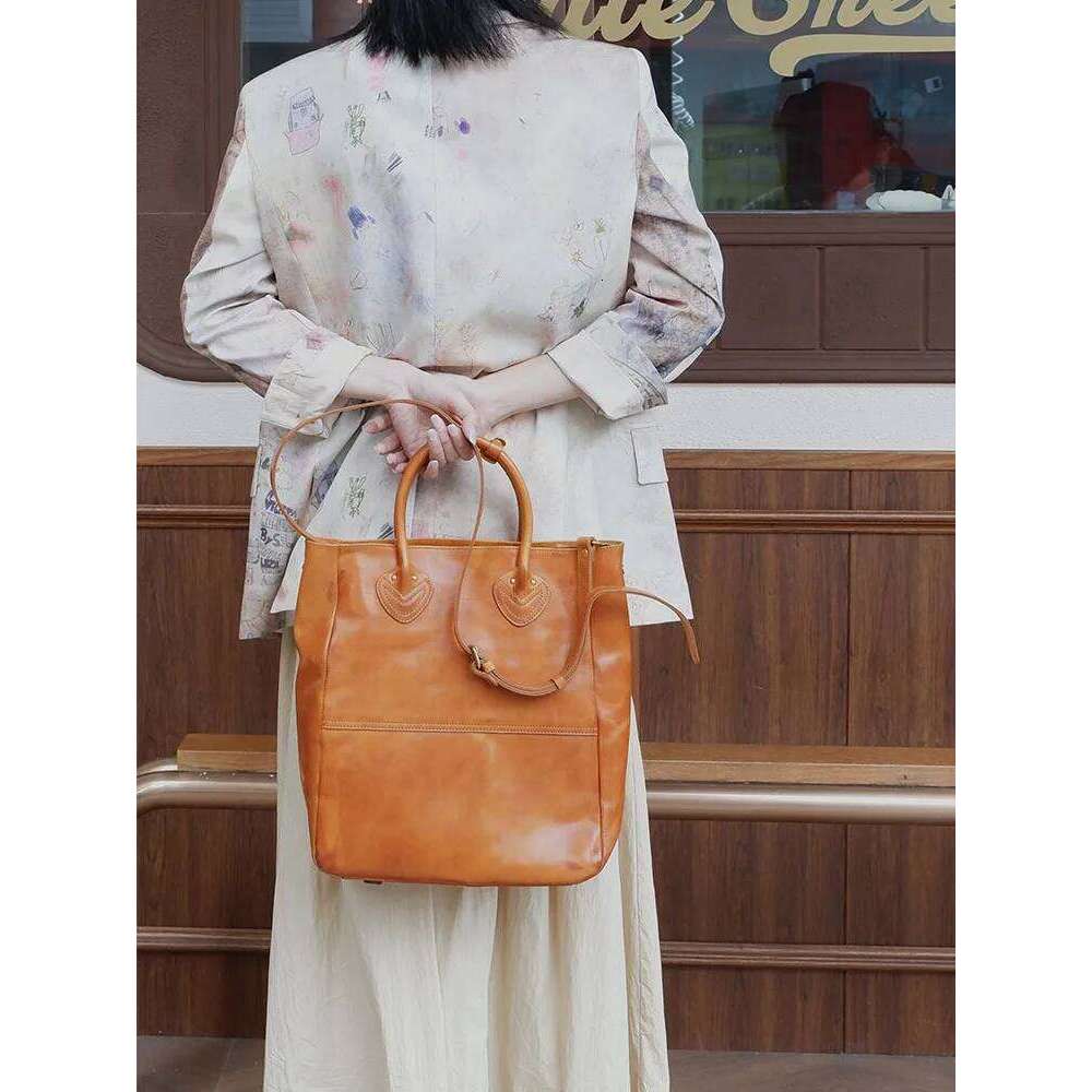 Weekend Party Vegetable Tanned Cowhide Women's Tote Outdoor Designers Handmade Genuine Leather Shoulder Crossbody Bag