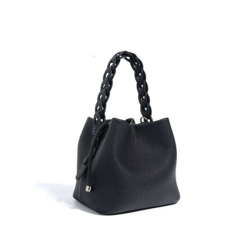 Jonlily Women Genuine Leather Shoulder Female Fashion Handbag Totes Bucket Commuter Bag Small Daybag Purse -Kg1271