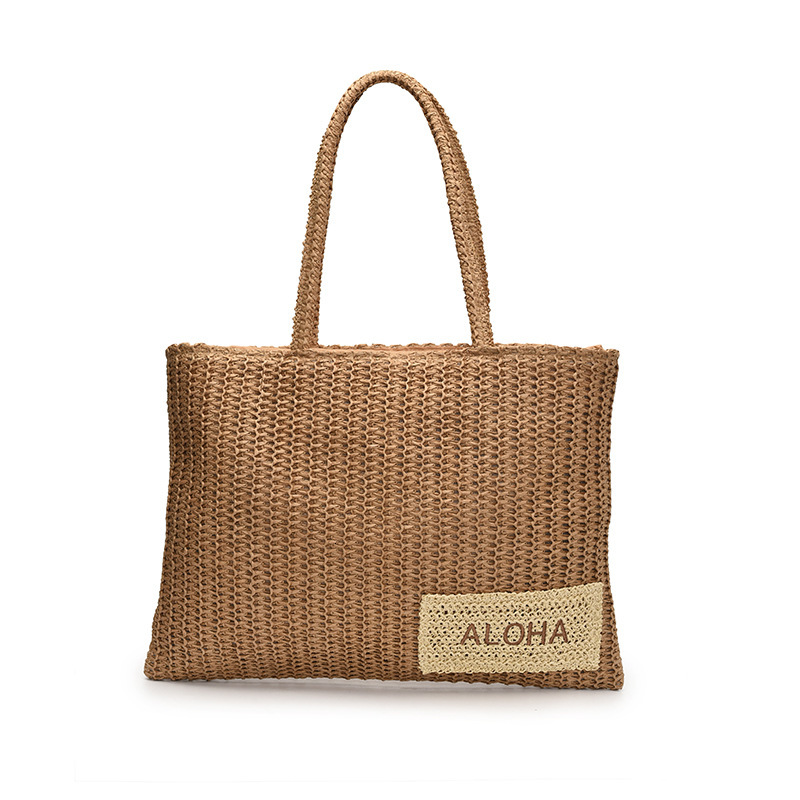 Free Shipping Designer Bag Small Fresh Weaving Seaside 2025 New Vacation Shoulder Literary Style Commuter Tote Women's Bag
