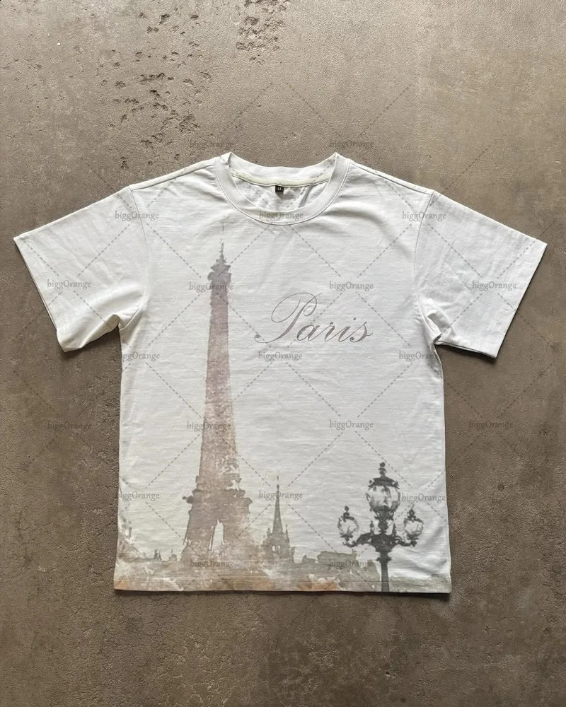 High Street Retro Harajuku Streetwear Graphic Top Men Gothpunk Y2K Oversized T-shirt Vintage Clothing Cotton Casual Short Sleeve 250530