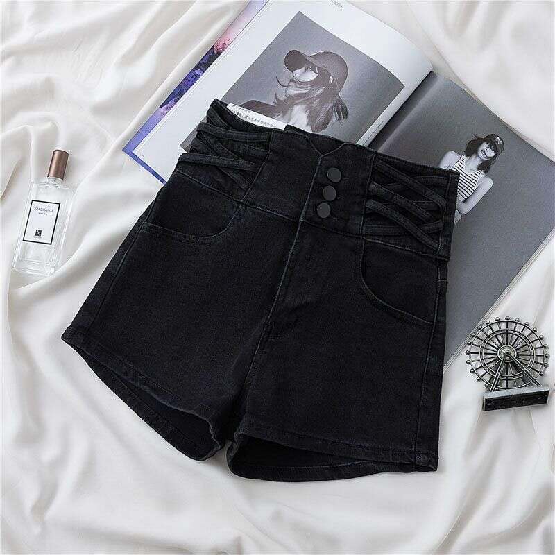 Denim Shorts Jeans Shorts High Waist Denim Shorts Fashion Women S Spring New Small Stature Design Sense Girl Tight Hot Pants Ripped Short Jeans