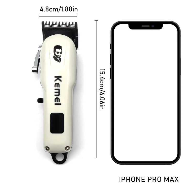 Kemei KM-232 Professional Mens Haircut Machine Cordless Hair Trimmer Machine LCD Hair Clipper USB Charging Hair Cutting Machine S2562