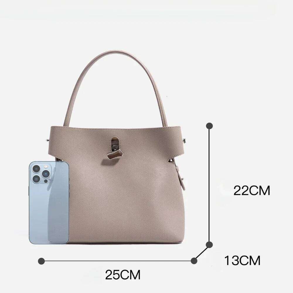 Motingsome Shoulder Women 100% Genuine Leather Handbag 2025 New Lady Fashion Style Tote Bucket Bag Satchel 250514