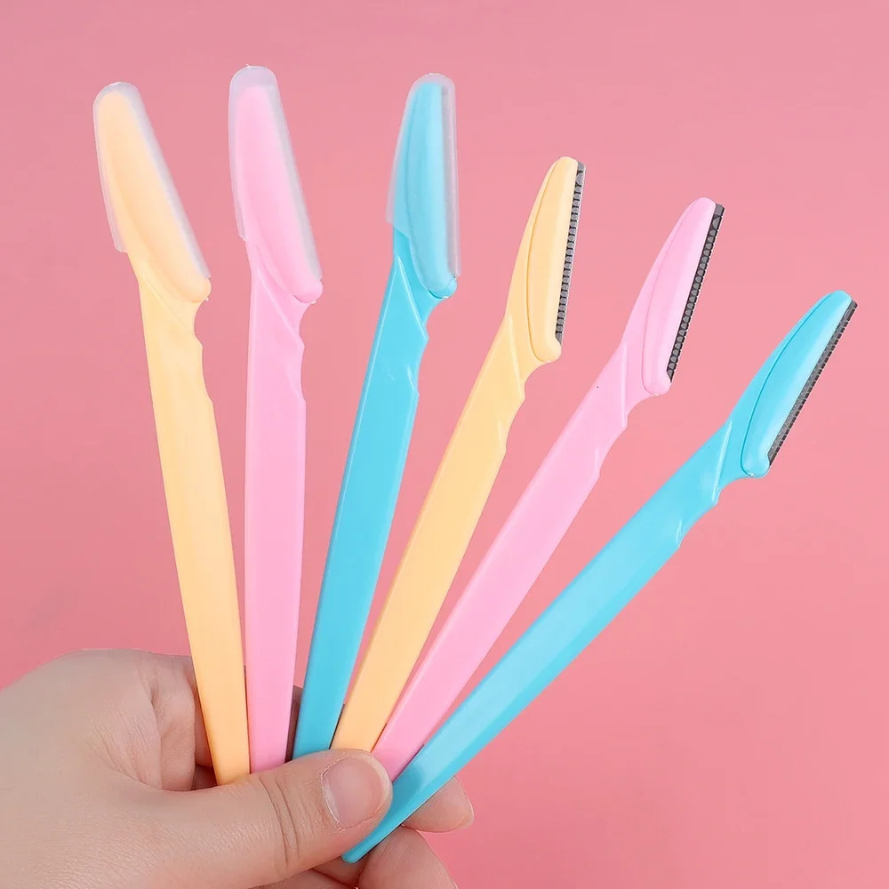 630pcs Portable Face Razor Eye Brow Epilation Eyebrow Trimmer Blade Shaver Hair Removal Cutters Safety Woman Makeup 250516
