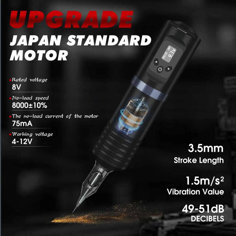 Cross Border Tuffking Wireless Battery Pen Set, Cutting Line And Fogging Hine, Complete Set Of Tattoo Consumables