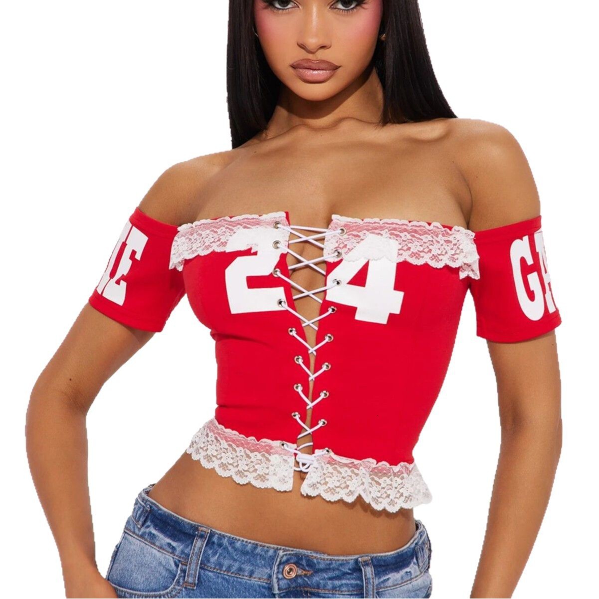 Designer T Shirt Summer New Cross Border European And American Slim Fit Printed Street Sexy Spaghetti Strap Backless Lace Vest Top Essentials Summer D
