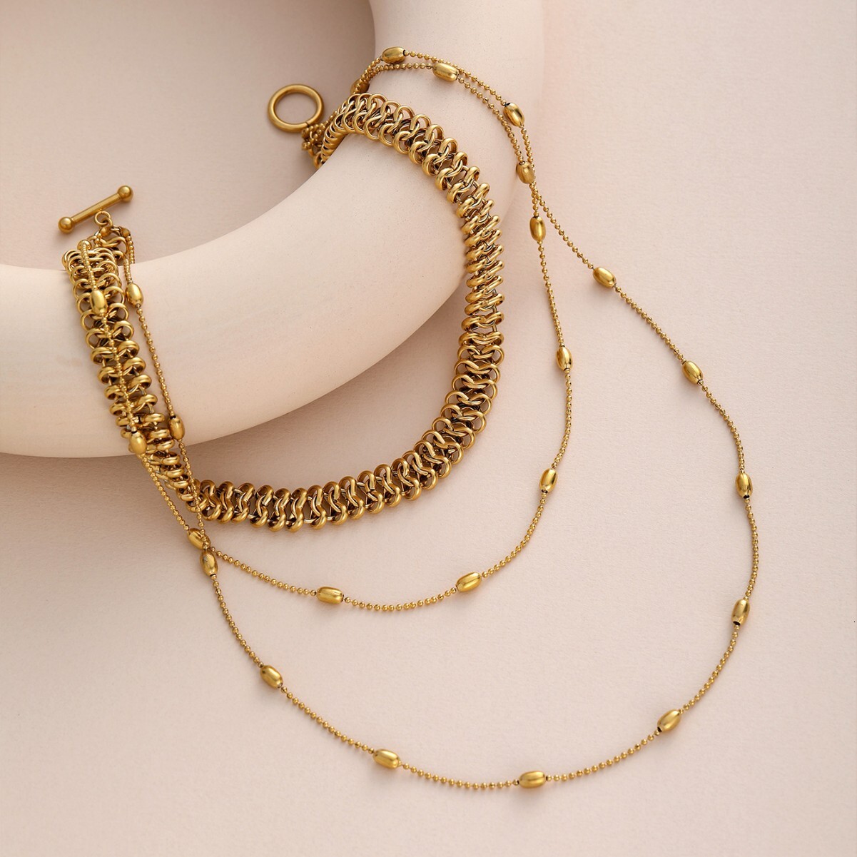 New Style Personality Fashion Simple Alloy Multi-layer Sweater Chain Necklace for Women