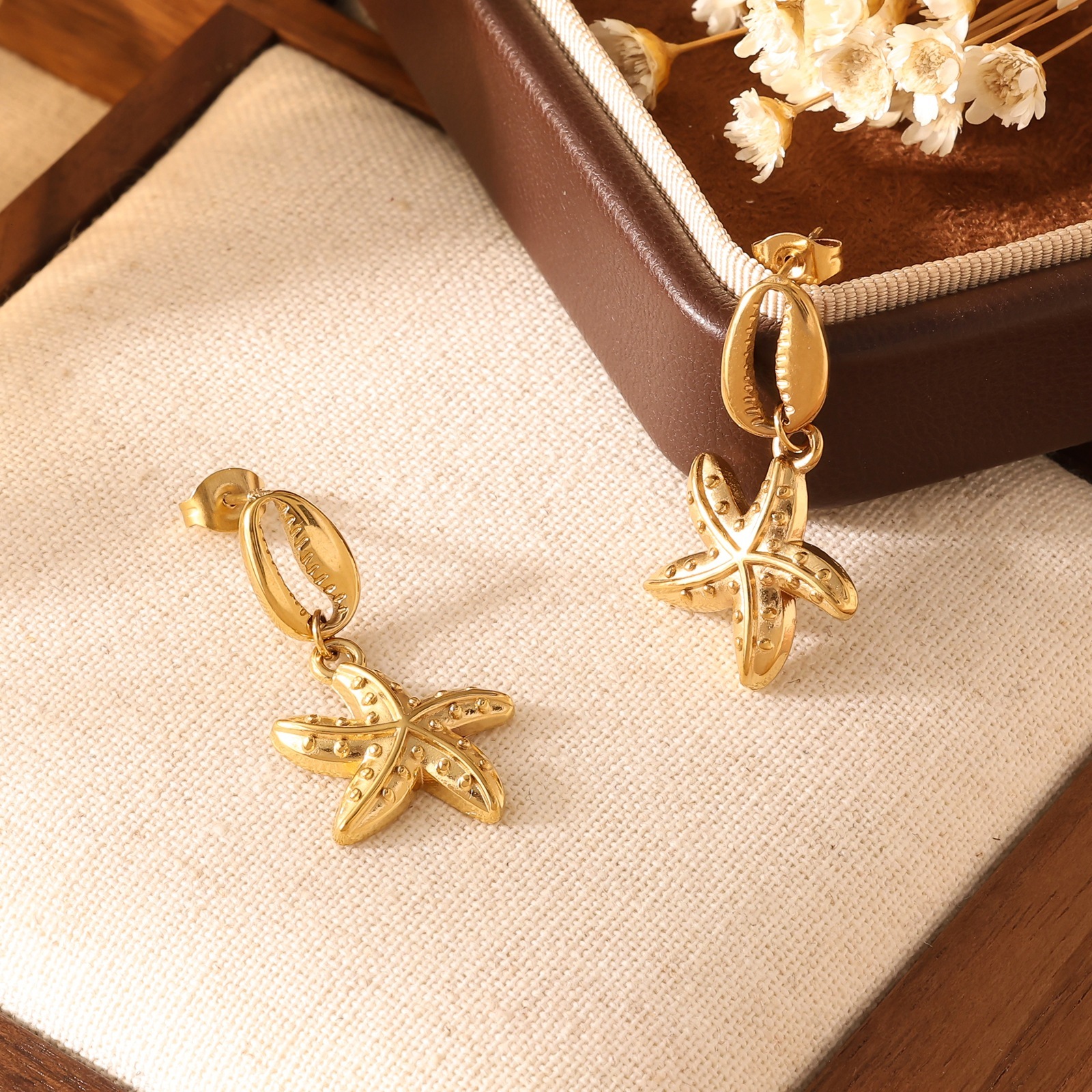 Jewelry Accessories Stainless Steel Ocean Series Charms Mermaid Shell Starfish Bracelet Necklace Pendant