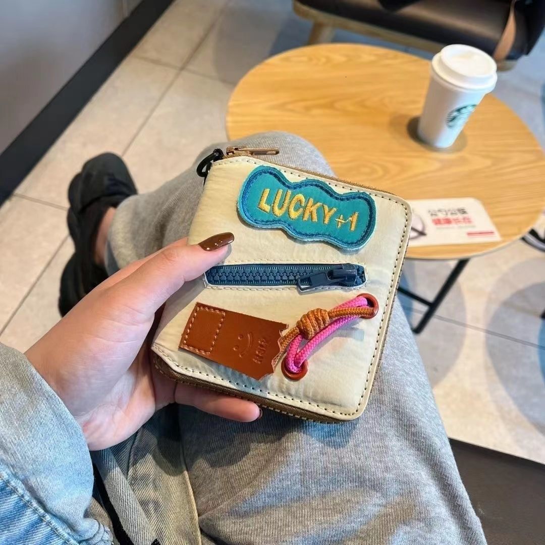 designer 2025 Korean Style Niche Design PU Wallet INS Korean Style Zipper Multi-Card Slot 80% off Card Holder Wallet Card Holder