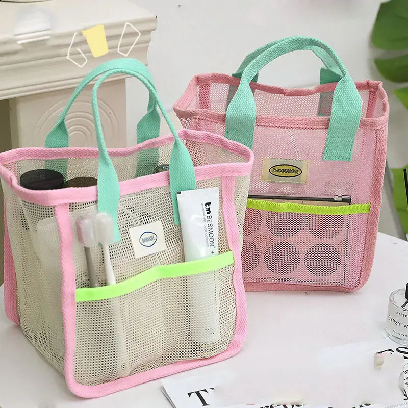 Beach Bag Large Capacity Toy Mesh Portable Storage Bags Outdoor Travel Swimming Toiletry Storage Bag 250530