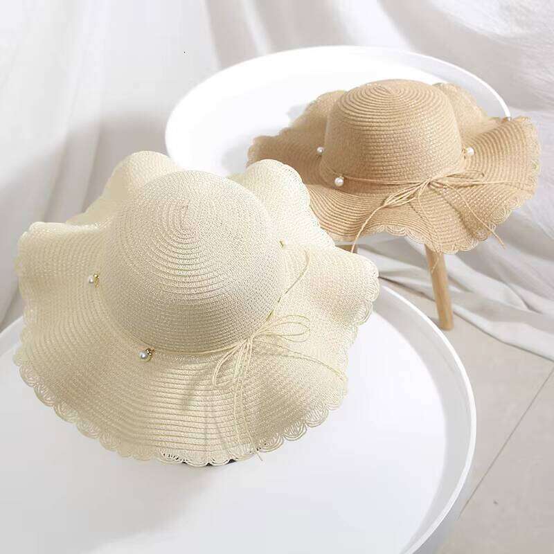 New Korean Version Summer Outdoor Floppy Sun Hat Female Raffia Straw Beach Sunshade Casual Ski Wear for Daily Use