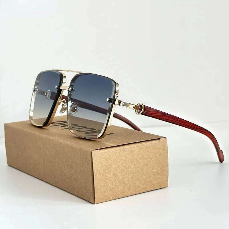 2024 Square For Men New Wooden Vintage Designer Fashion Glasses Sunglasses Women Vacation Gafas De Sol Hombre designer bag