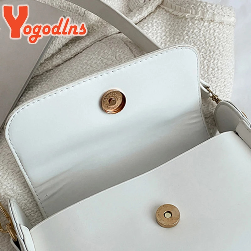 Yogodlns Summer Solid Color Womens Bag PU Leather Flap Shoulder Bag Fashion Lady Armpit Handbag and Purse Trendy Underarm Bag 250530