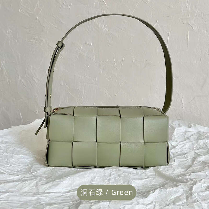 Niche High End Internet Celebrity Yang Mi Same Style Genuine Leather Woven Shoulder Underarm Handbag Spring Summer New Women s Bag