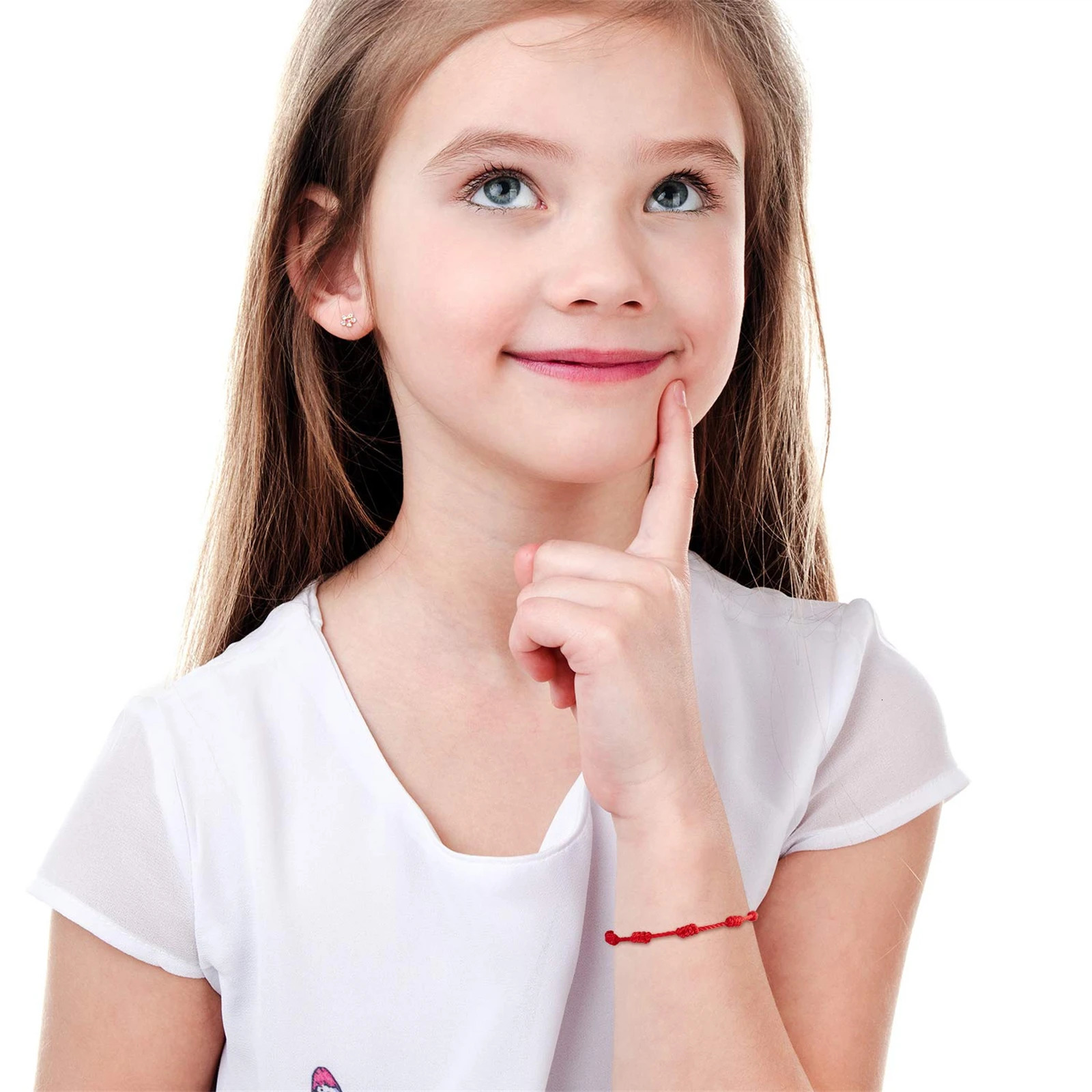 2 Pieces Red String Handmade Bracelets Black Cord Bracelet Adjustable Kabbalah Red Knot String Bracelet Amulet for Protection 250528