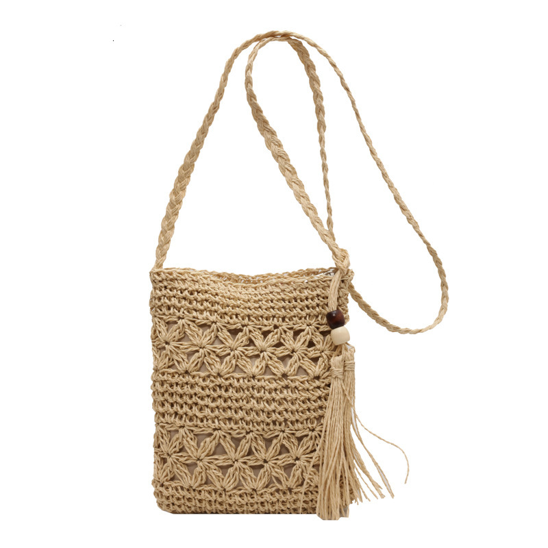 designer 2025 New Hollow Beach Vacation Bucket Bag for Women Korean Style Handwoven Fashion Single Shoulder Crossbody Bag