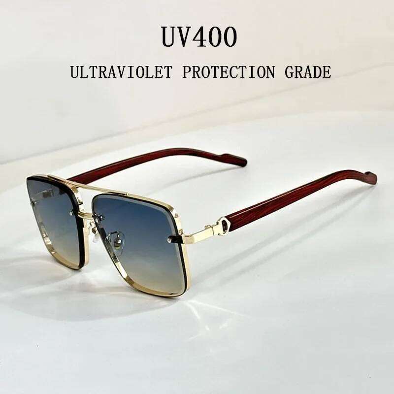 2024 Square For Men New Wooden Vintage Designer Fashion Glasses Sunglasses Women Vacation Gafas De Sol Hombre designer bag