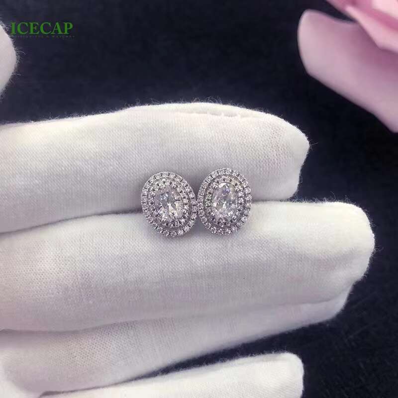 Ready to Ship VVS Moissanite Stud Earrings Wholesale Price 925 Sterling Silver Diamond Men Women Earrings