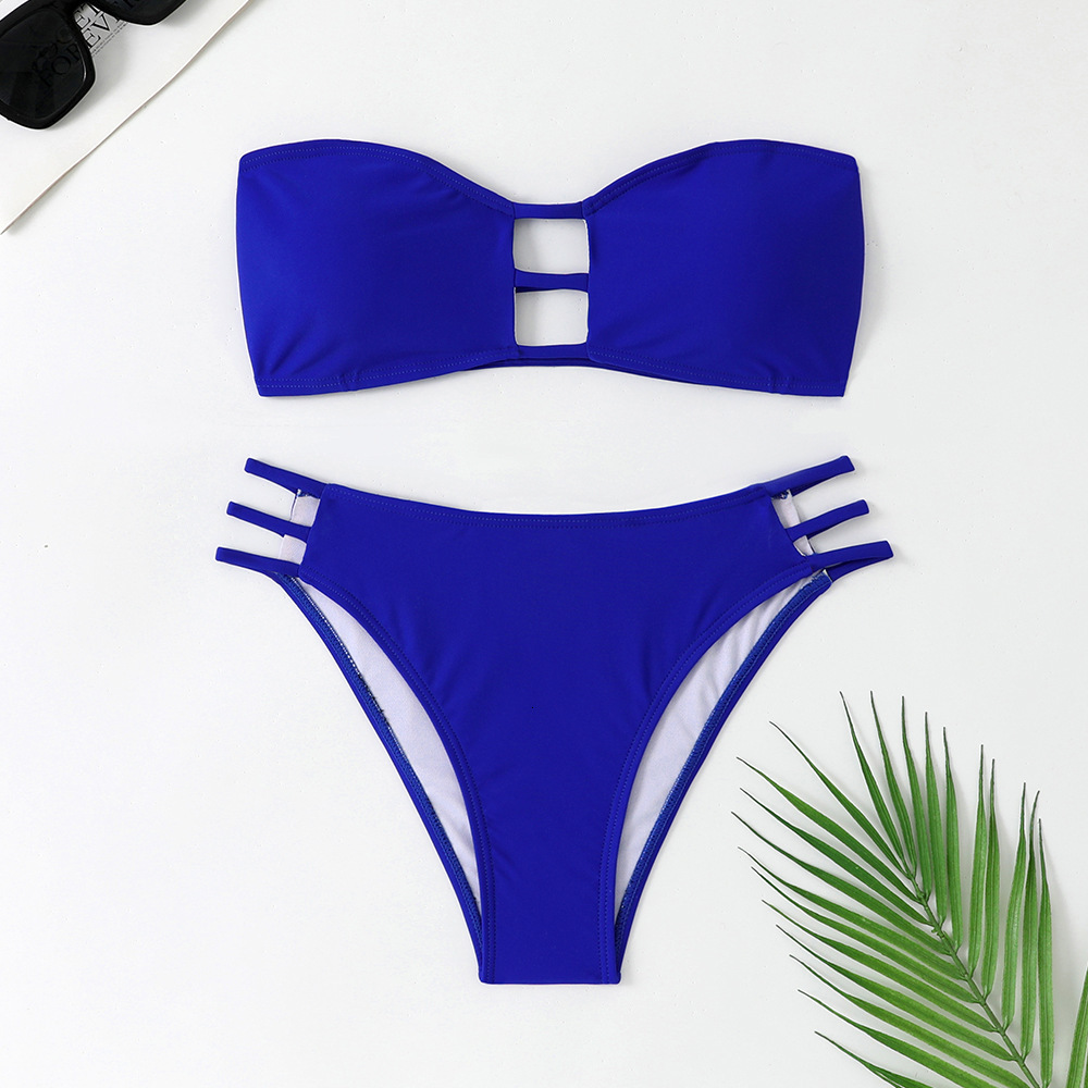 Outdoor Summer Beach Sexy Womenfree Shipping 2025 New Designer Shoes 2025 New Strapless Hollow Sexy Triangle Swimsuit Women's Beach Bikini