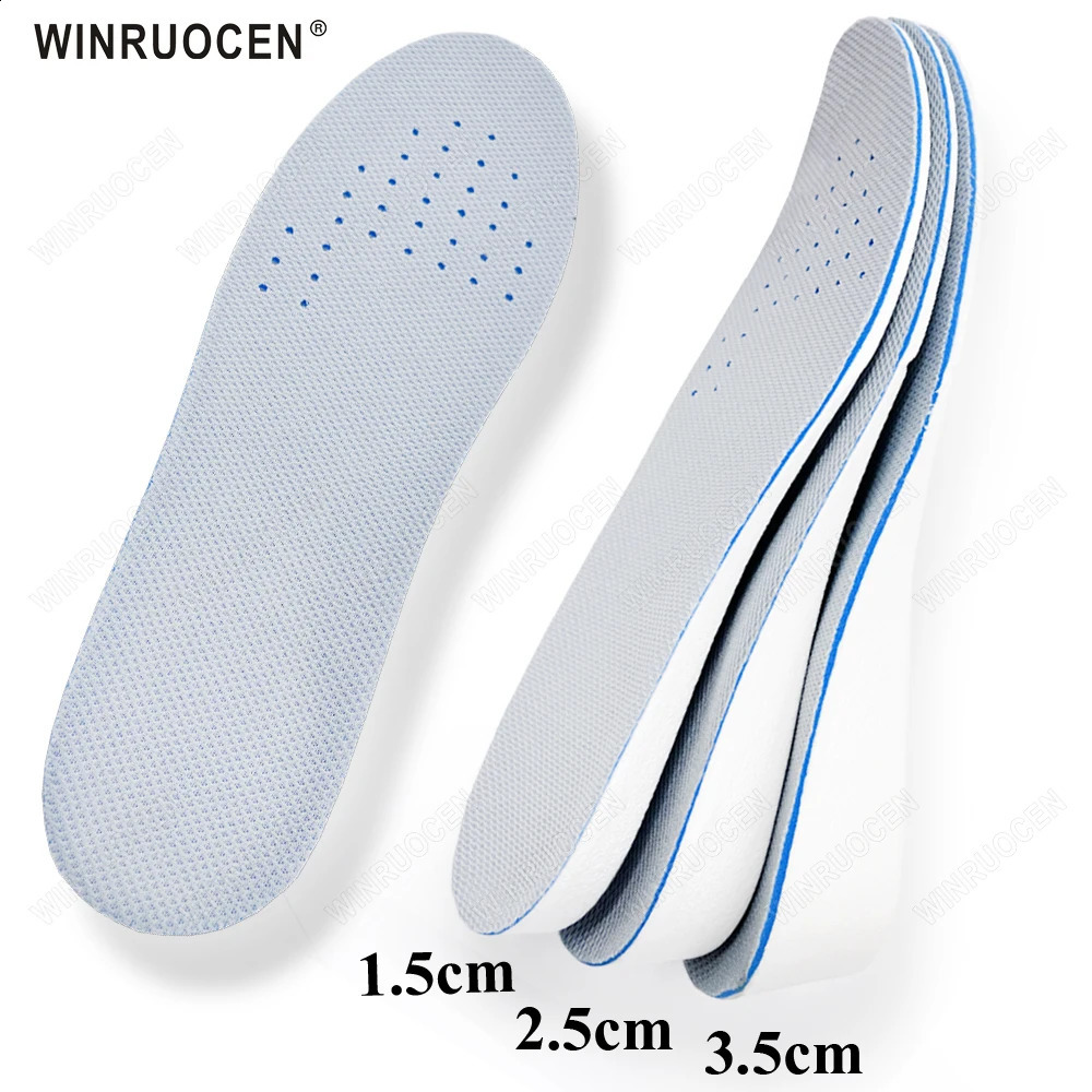 1.5-3.5cm Height Increase Insole Breathable Sport Sole Pad Heel Insert Taller Support Absorbant Foot Pad for Men Or Women 250528