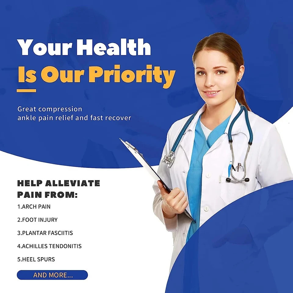 Adjustable Copper Compression Ankle Support Sleeve for Achilles Tendonitis Plantar FasciitisEases Swelling and Sprained 250530