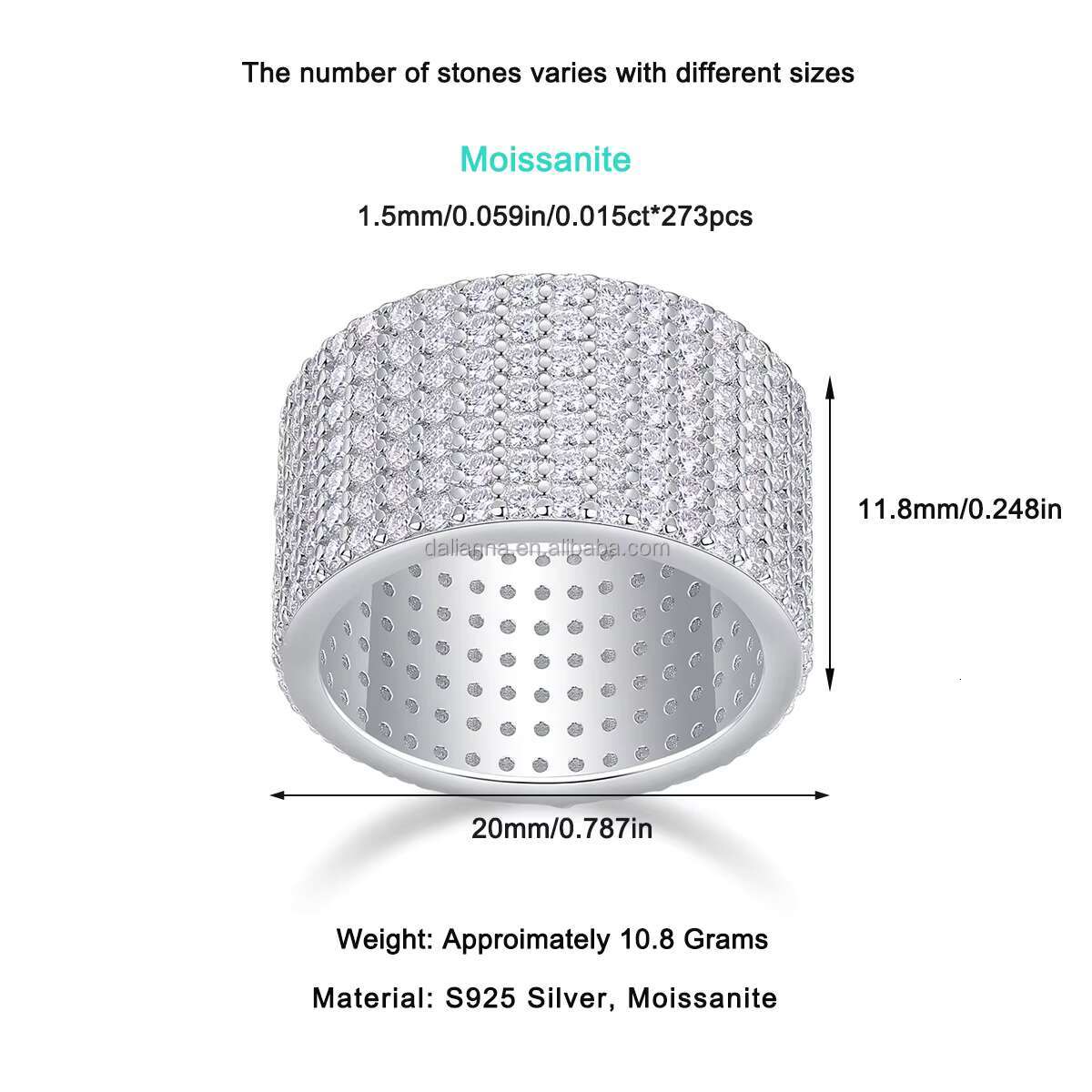 S925 Luxury Custom Moissanite Diamond Rings for Women Classic Style 925 Silver Wedding Engagement Party Ring VVS