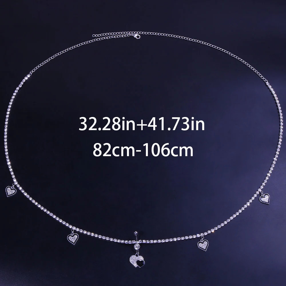 Fashion Navel Piercing Waist Chain Woman y2k Heart Butterfly Bead Belt Belly Chains Jewelry for Women 250530