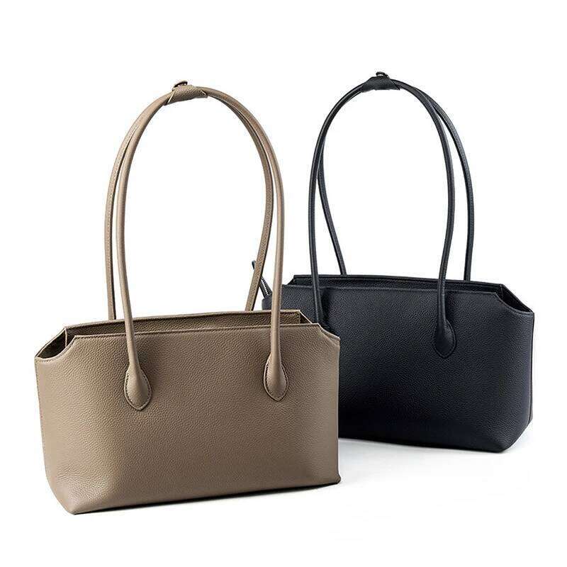 2024 Autumn New Genuine Leather Women Tote Lady Fashion Commuter Armpit Bag Female Large Capacity Single Shoulder Handbag