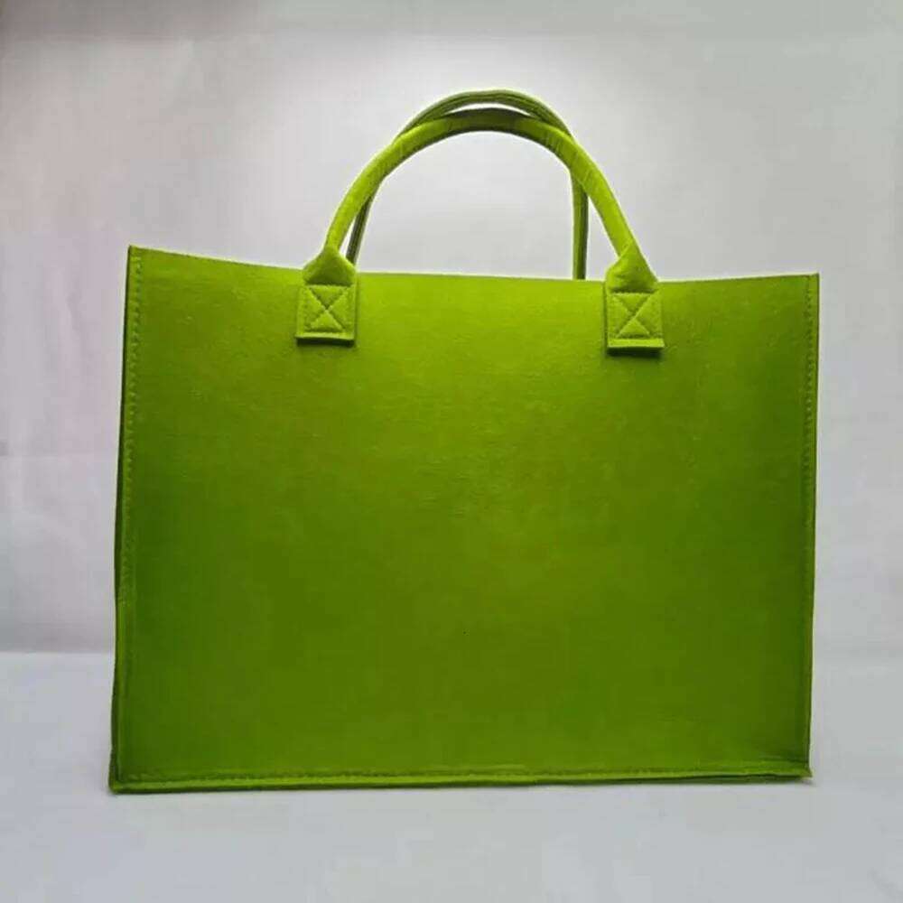100Pcs/Lot Custom Reusable Portable Felt Shopping Gift Bags With Brand Name Printed For Women Event Wedding Party Collection