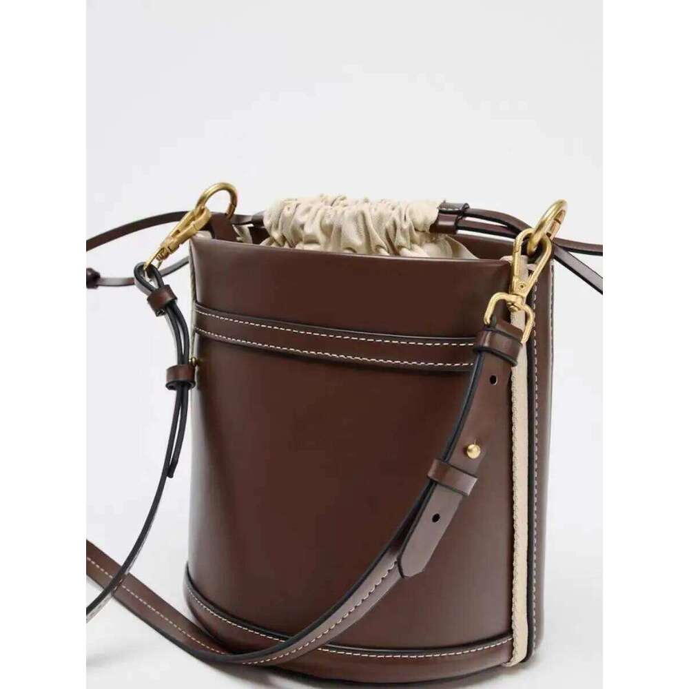 New Female Shoulder Fashion Bucket Handheld Bag Women's PU Leather Leisure Outdoor Crossbody Bags