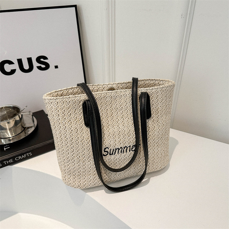 Free Shipping Designer Bag Straw Woven Fashionable Temperament Handbag 2025Summer New Stylish Single Shoulder Large Capacity Armpit Tote Bag
