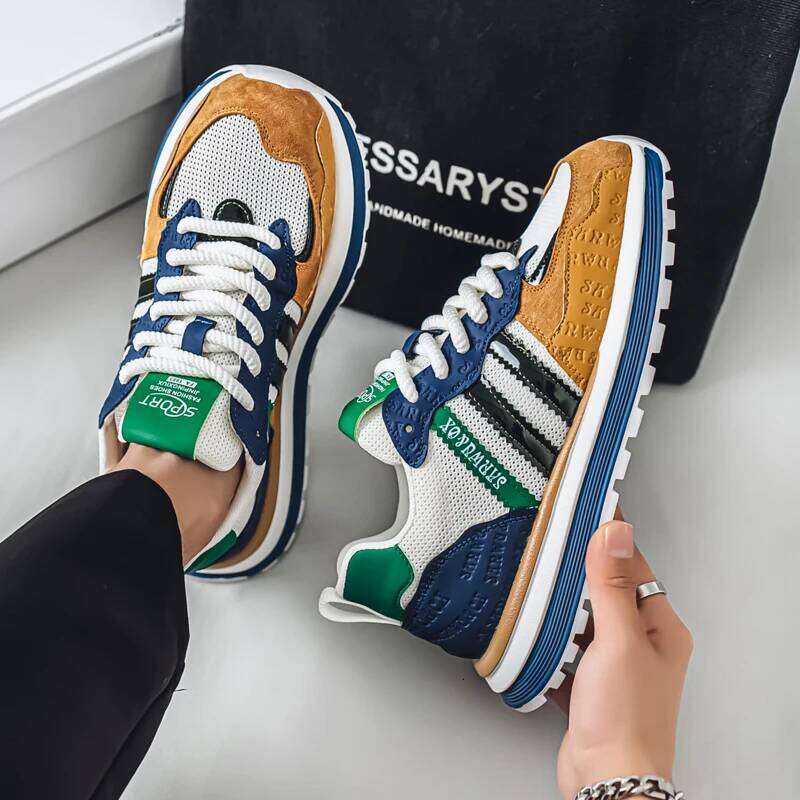 Premium Leather Running Men's Sports Sneakers - Anti-slip Workout Shoes Free Shipping